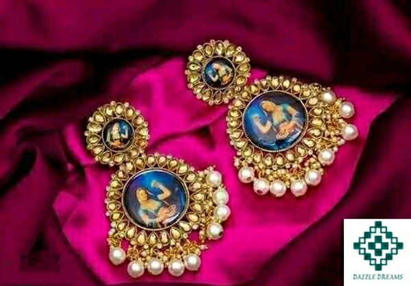 Kundan Meera Earrings