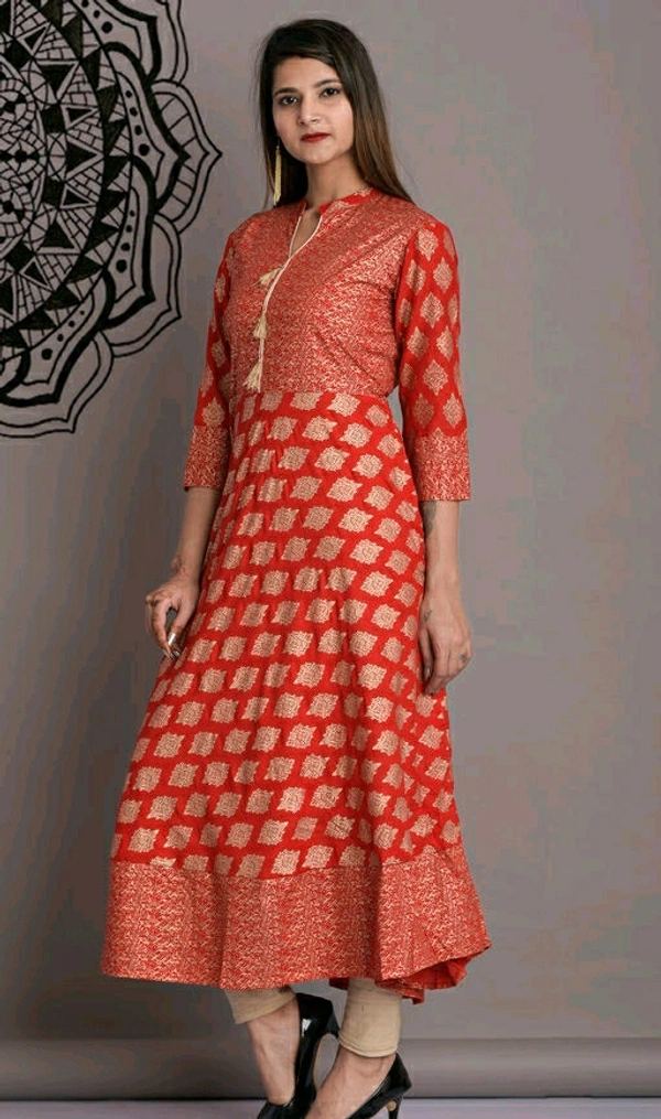 Anarkali Kurti - Red