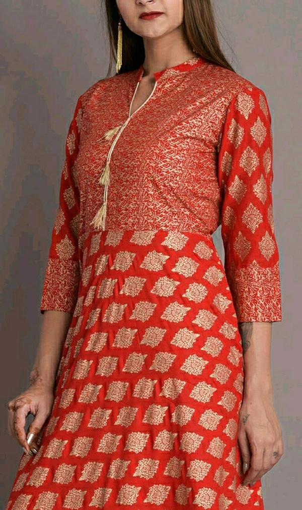 Anarkali Kurti - Red