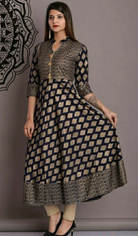 Anarkali Kurti  - Black