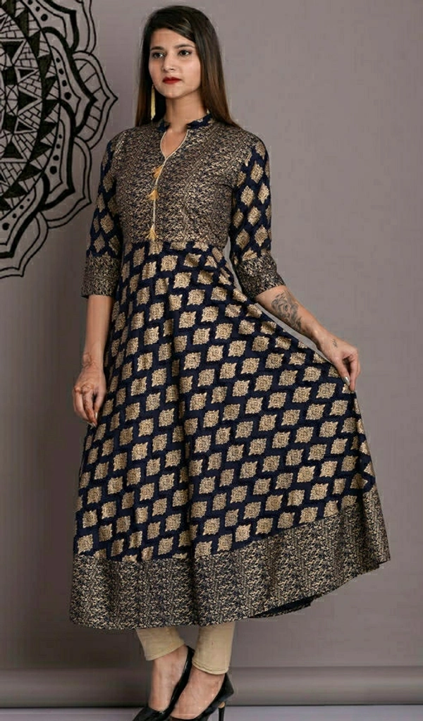 Anarkali Kurti  - Black