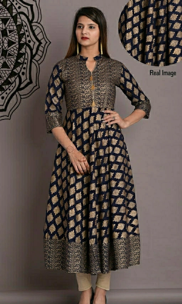 Anarkali Kurti  - Black