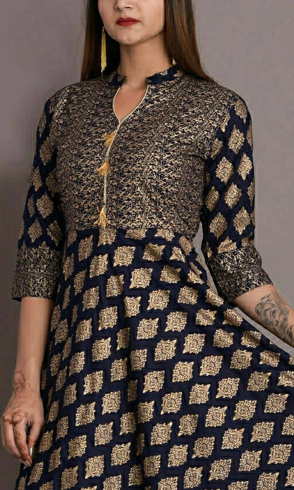 Anarkali Kurti  - Black