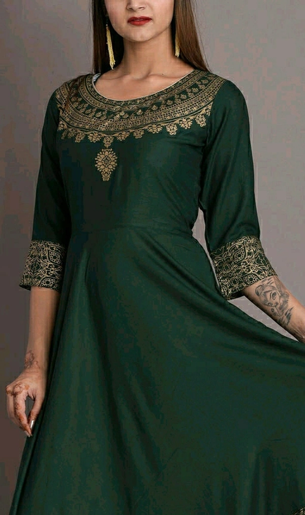 Anarkali Kurti  - Green