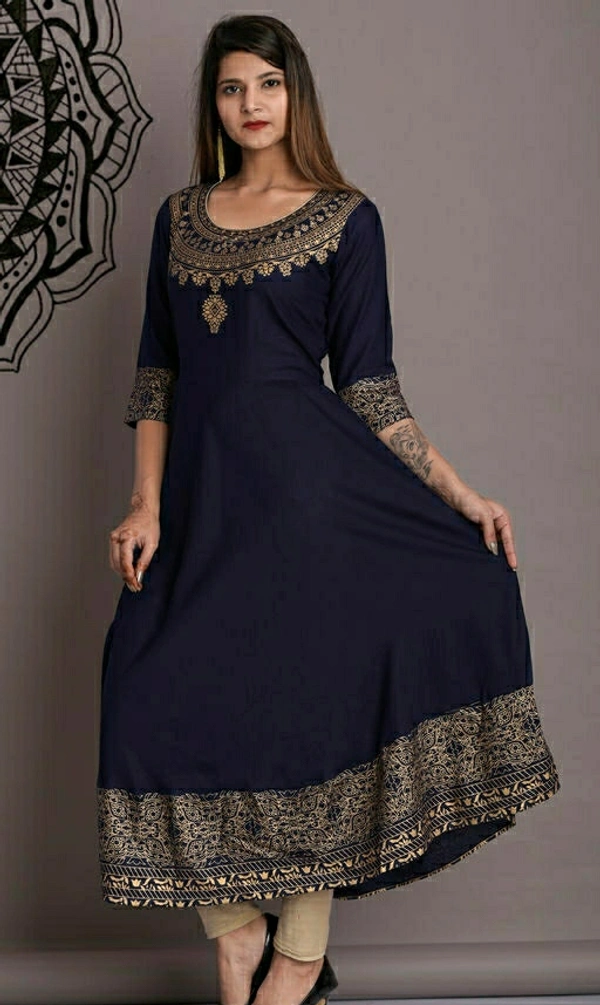 Anarkali Kurti  - Blue