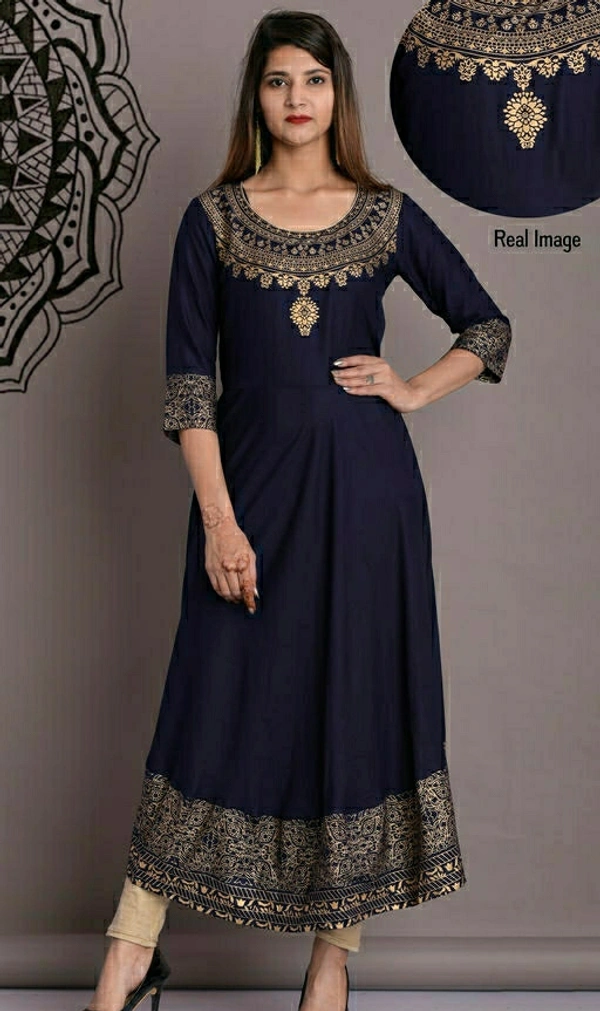 Anarkali Kurti  - Blue