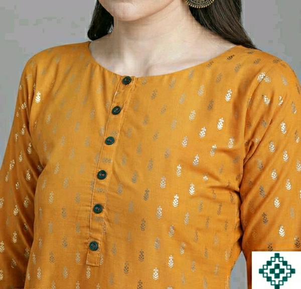 Rayon Kurta Set - Green and Yellow