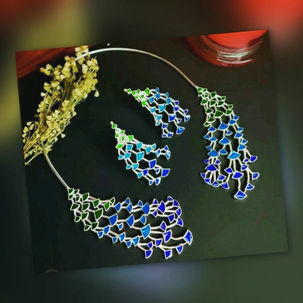 Bejeweled Necklace And Earrings