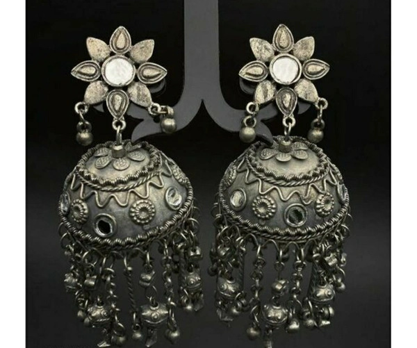 Oxidized Long Earrings