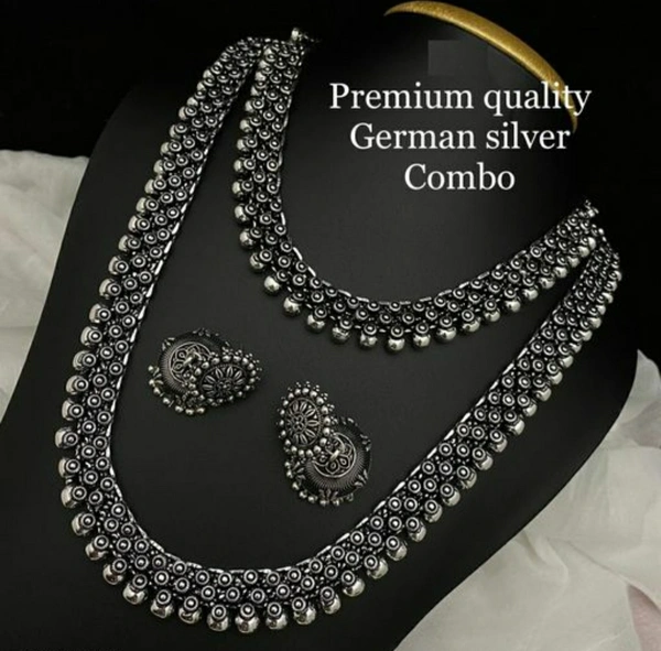 Oxidized Necklace And Choker Set