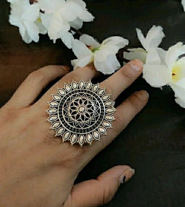 Oxidized Finger Ring