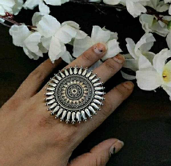 Oxidized Finger Ring