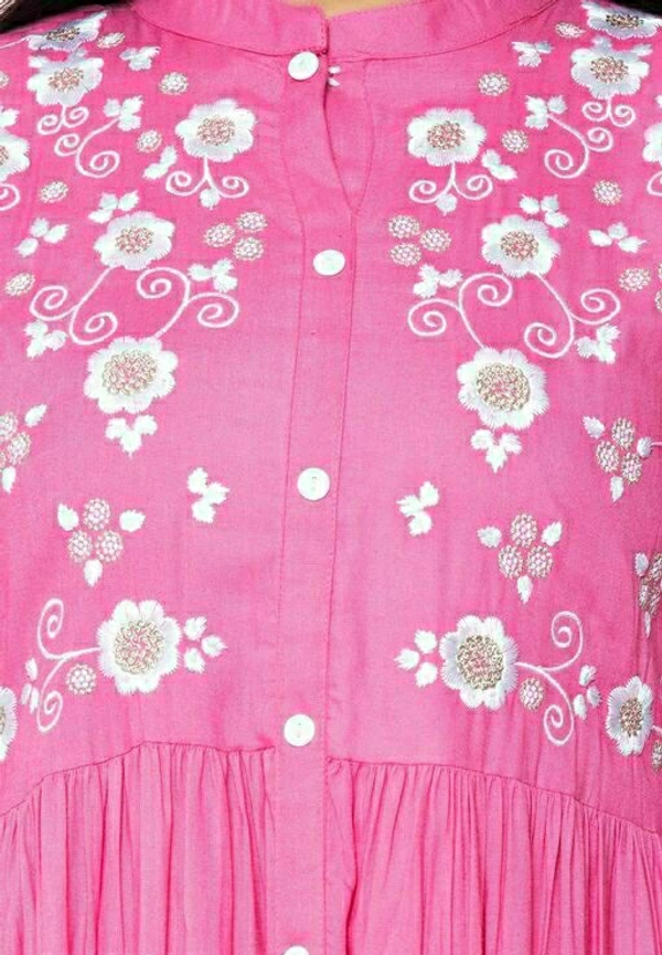 Anarkali Kurti - Pink, S, XL, L, M, XXL