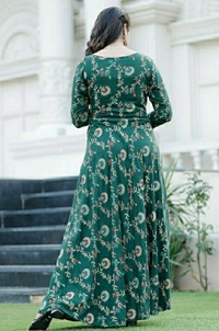 Rayon Gown  - Green