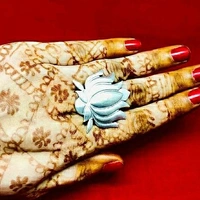 Oxidized Finger ring - White