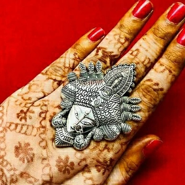 Oxidized Finger ring - Shiny