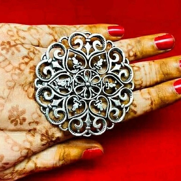 Oxidized Finger ring - Shiny
