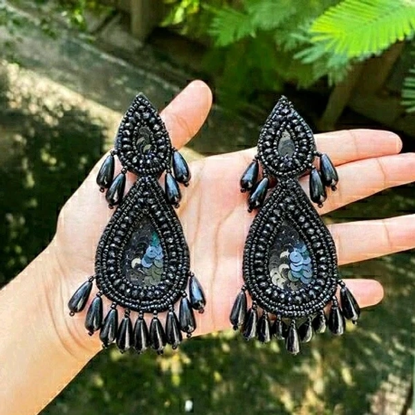 Beads Earrings - Blue