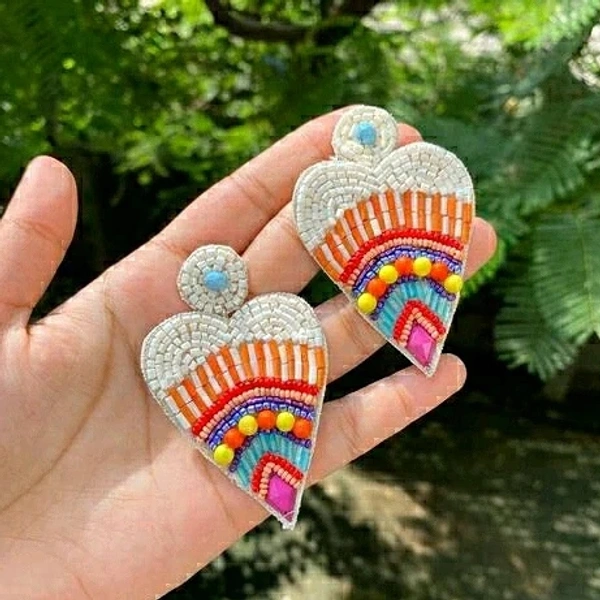 Beads Earrings - Blue