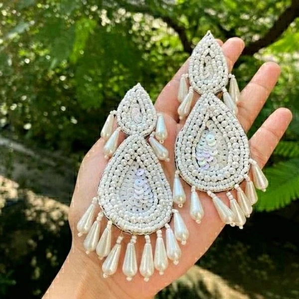 Beads Earrings - Blue