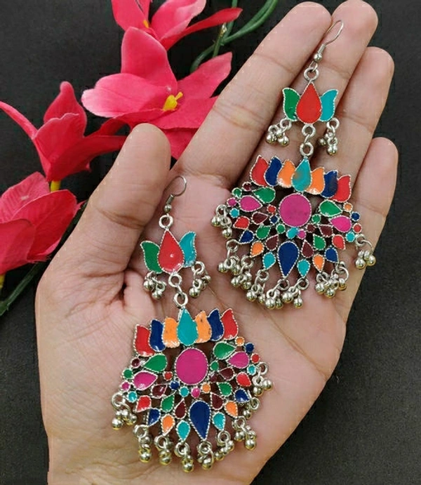Afghani Earrings - Red