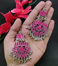 Afghani Earrings - Red