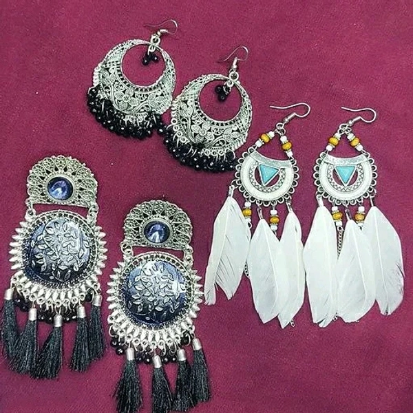 Combo Earrings - Blue
