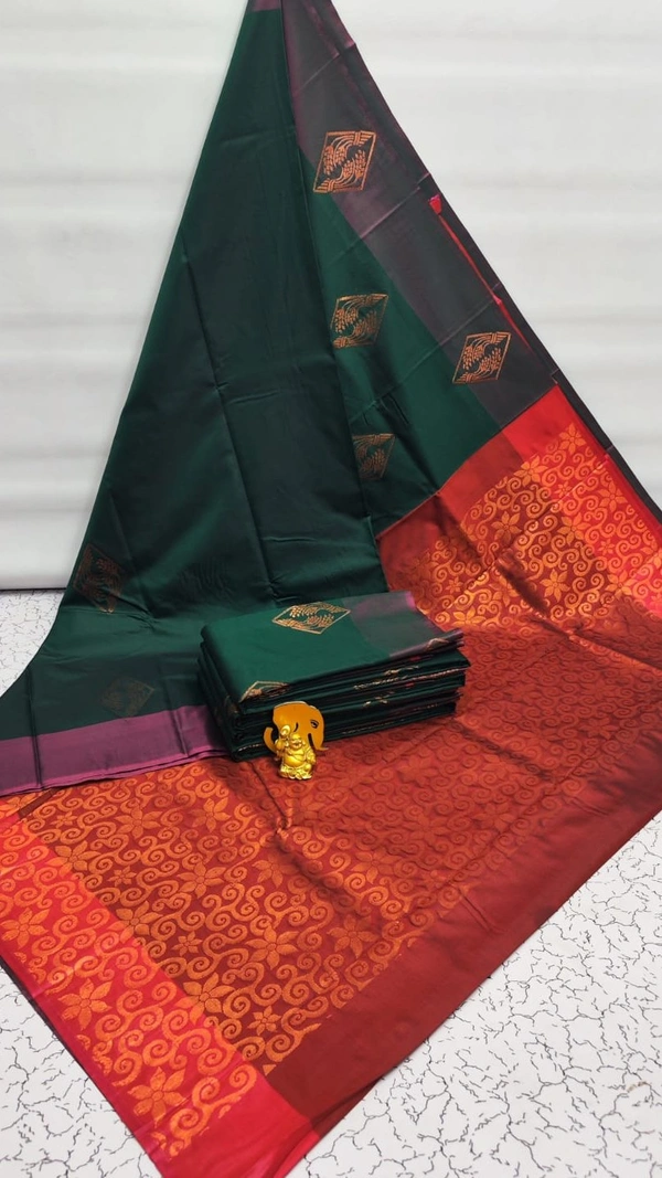 Soft Silk Saree - SK024 - Japanese Laurel