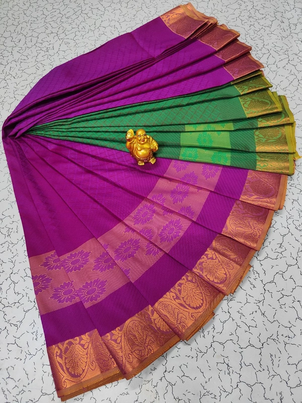 Dhanshika Soft Silk - SK056 - Purple Pizzazz