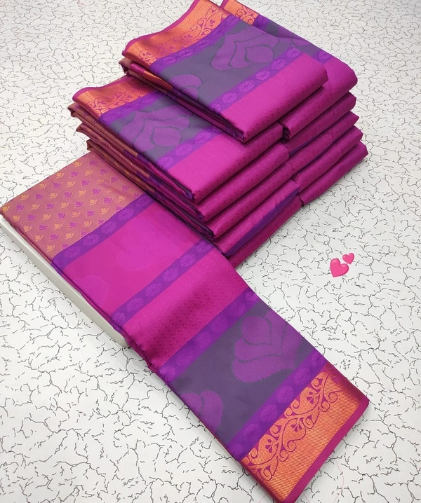Soft Silk Embossed Saree - SK116
