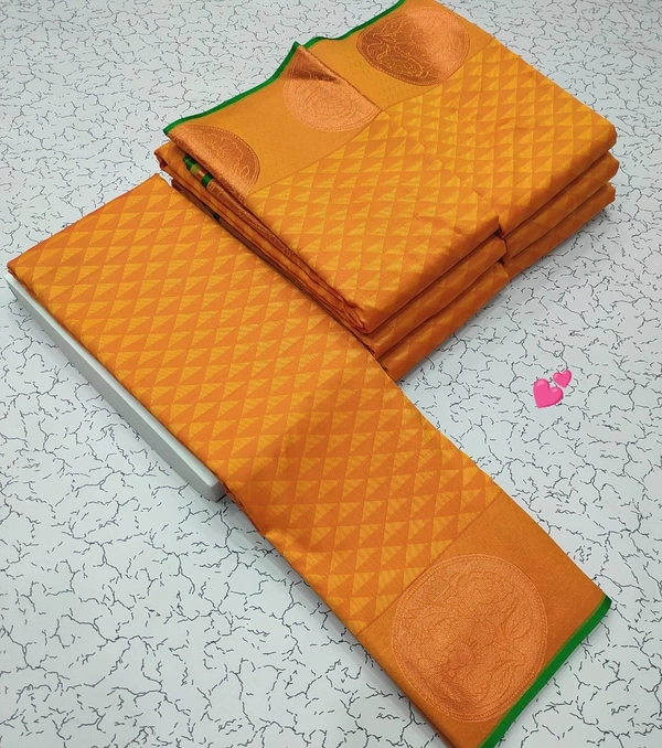 Soft Silk Embossed Saree - SK117