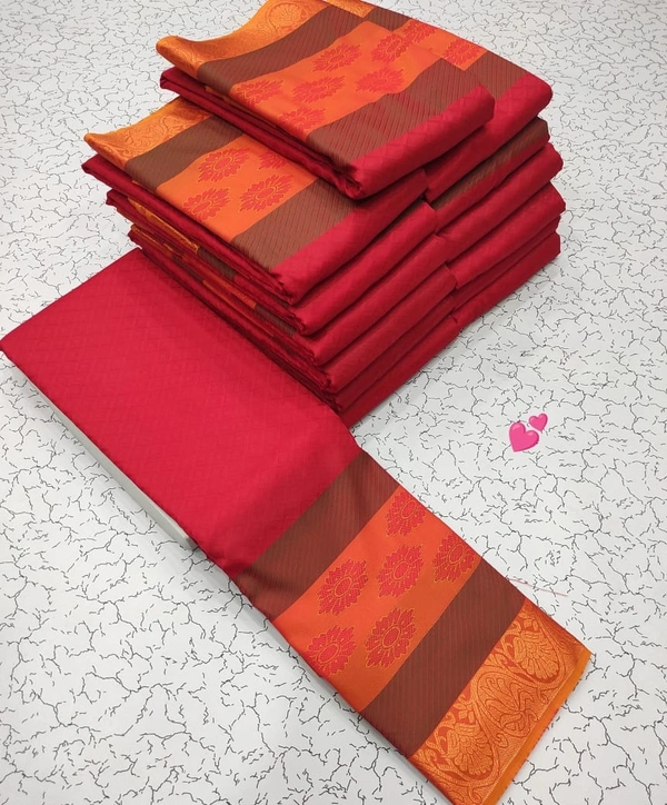 Soft Silk Embossed Saree - SK118