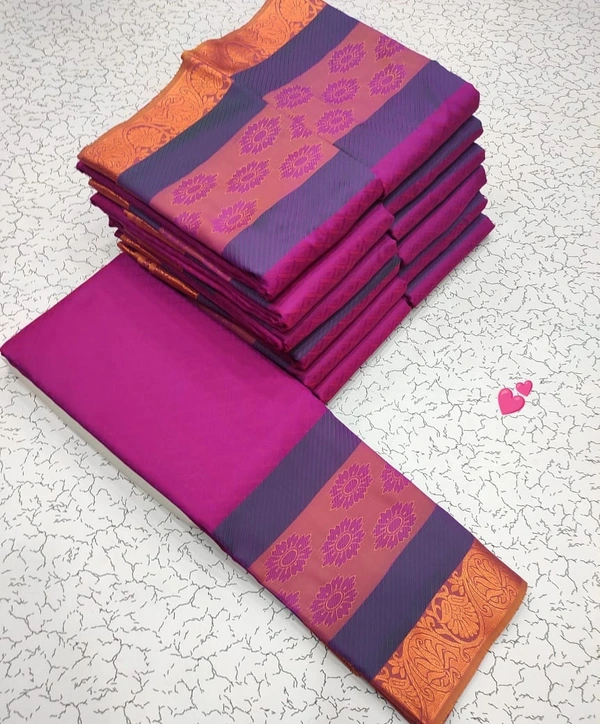 Soft Silk Embossed Saree - SK124