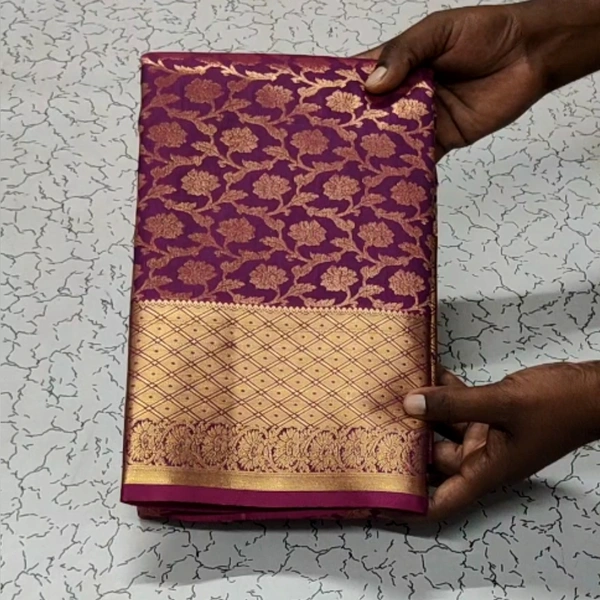 Bridal Wedding Silk Saree - SK343 - Ripe Plum