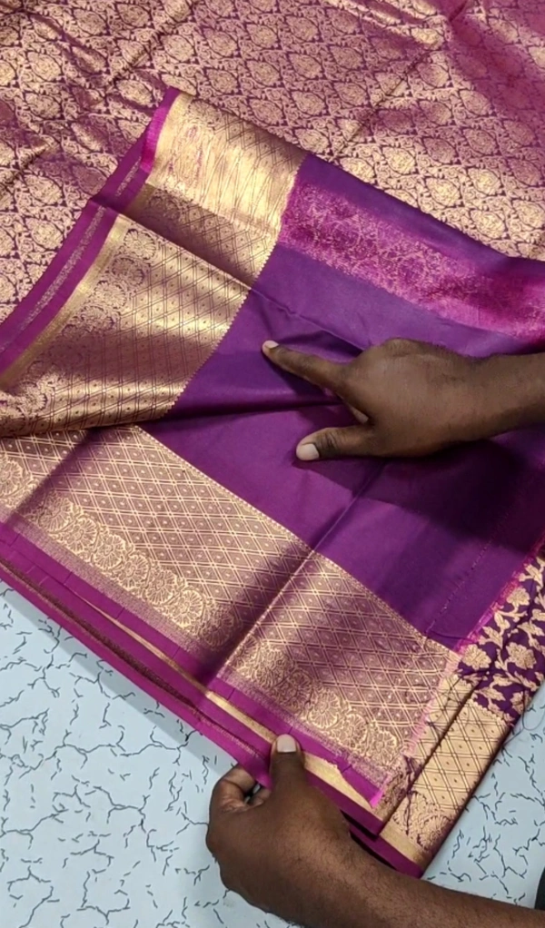 Bridal Wedding Silk Saree - SK343 - Ripe Plum