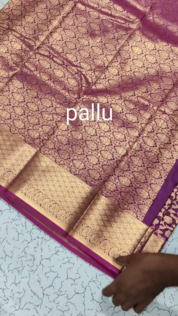Bridal Wedding Silk Saree - SK343 - Ripe Plum