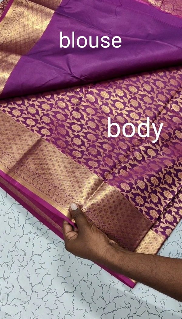 Bridal Wedding Silk Saree - SK343 - Ripe Plum