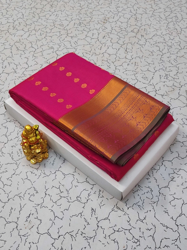 Putta Embossed Saree - SK371 - Purple Pizzazz