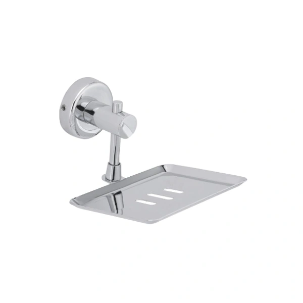 BA12 Stainless Steel Anti Rust single Dish-Bathroom Soap Holder, Medium (Silver Finish)