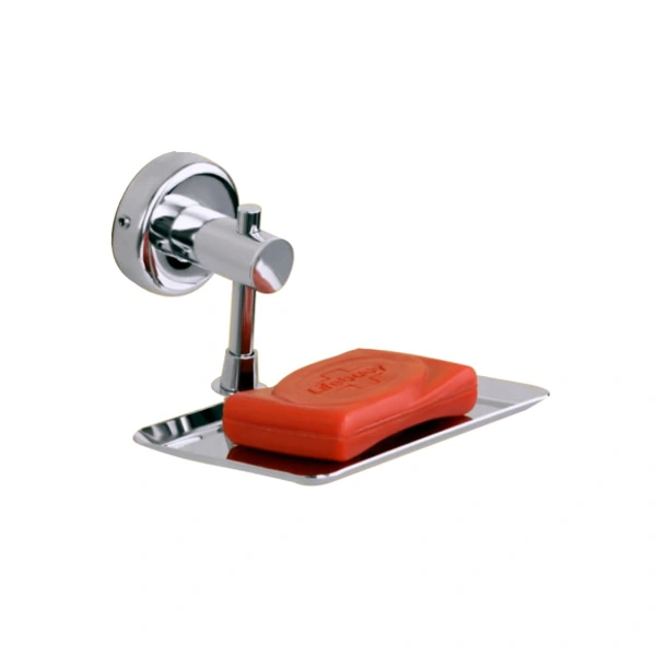 BA12 Stainless Steel Anti Rust single Dish-Bathroom Soap Holder, Medium (Silver Finish)