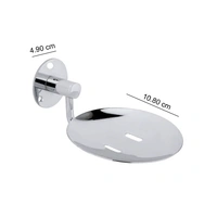 BA13 Stainless Steel Anti Rust single Dish-Bathroom Soap Holder, Medium (Silver Finish)