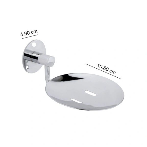 BA13 Stainless Steel Anti Rust single Dish-Bathroom Soap Holder, Medium (Silver Finish)
