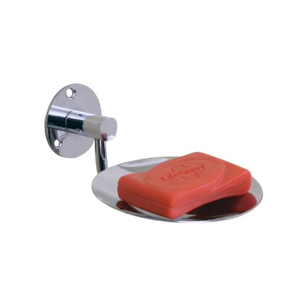 BA13 Stainless Steel Anti Rust single Dish-Bathroom Soap Holder, Medium (Silver Finish)