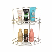 BA26 Stainless Steel Double Layer Shelf with Towel Road,Multipurpose Bath Shelf Organizer,Kitchen Shelf/Towel self/Bathroom Shelf /bathroom stands and racks/Bathroom Accessories-Chrome Finish(Made in India)