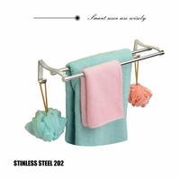 BA28 Stainless Steel 24 inch Towel Holder Rod for Bathroom | Kitchen | Living Room