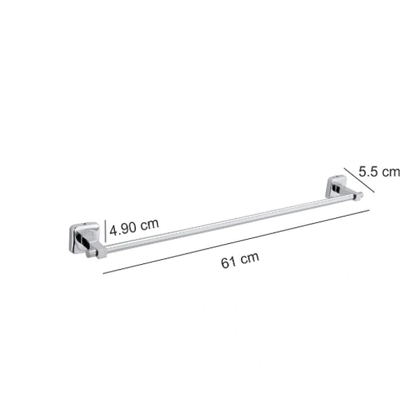 BA33 Stainless Steel 24 inch Towel Holder Rod for Bathroom | Kitchen | Living Room