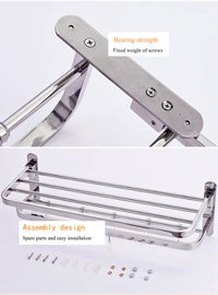 BA39 Stainless Steel 304 24 inch Towel Holder Rod for Bathroom | Kitchen | Living Room