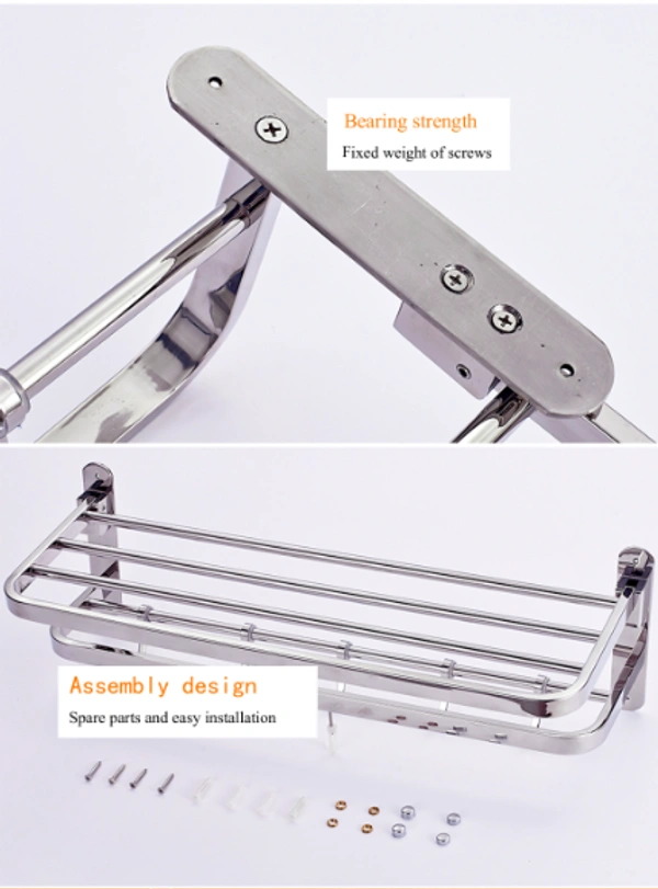 BA39 Stainless Steel 304 24 inch Towel Holder Rod for Bathroom | Kitchen | Living Room