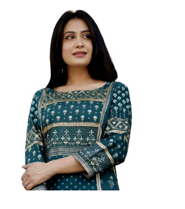 Elegant Rayon Kurta Palazzo Set  - S