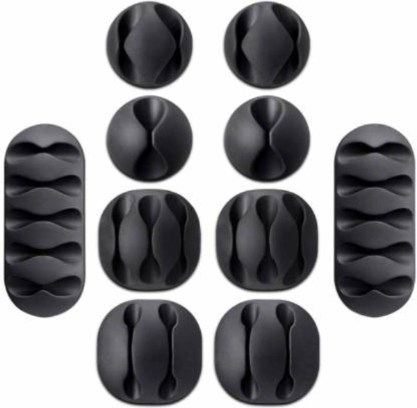 KW08 | Cable Protector and Wire oragniser clips for TV , laptops, desktops ,wall, cubicle (Set of 10)